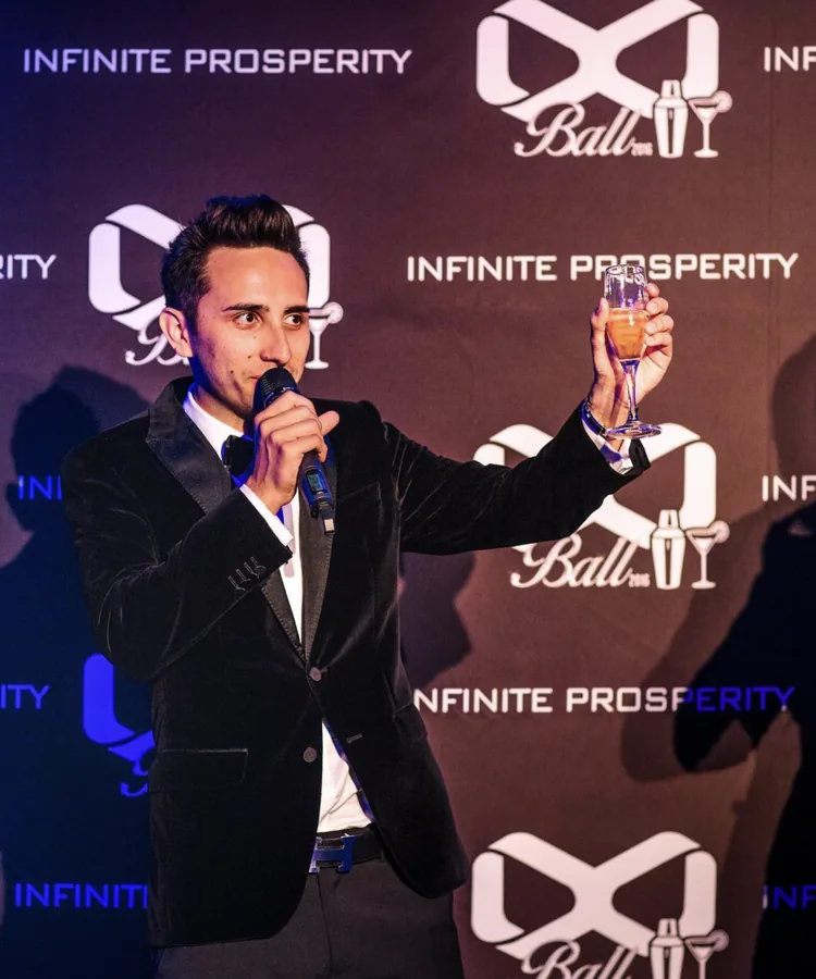 Lewis giving a toast at the Infinite Prosperity Ball 2016