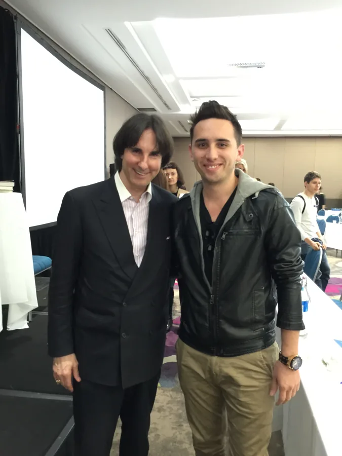 Lewis meeting Dr John Demartini for the first time, 2015