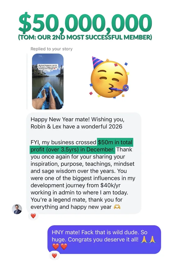 A member's message: $50M in total profit
