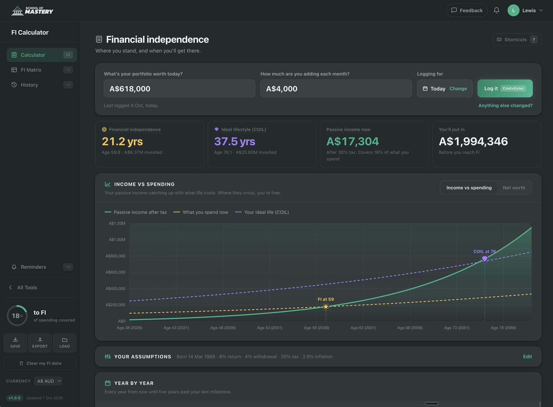 Mission Control: Wealth Calculator