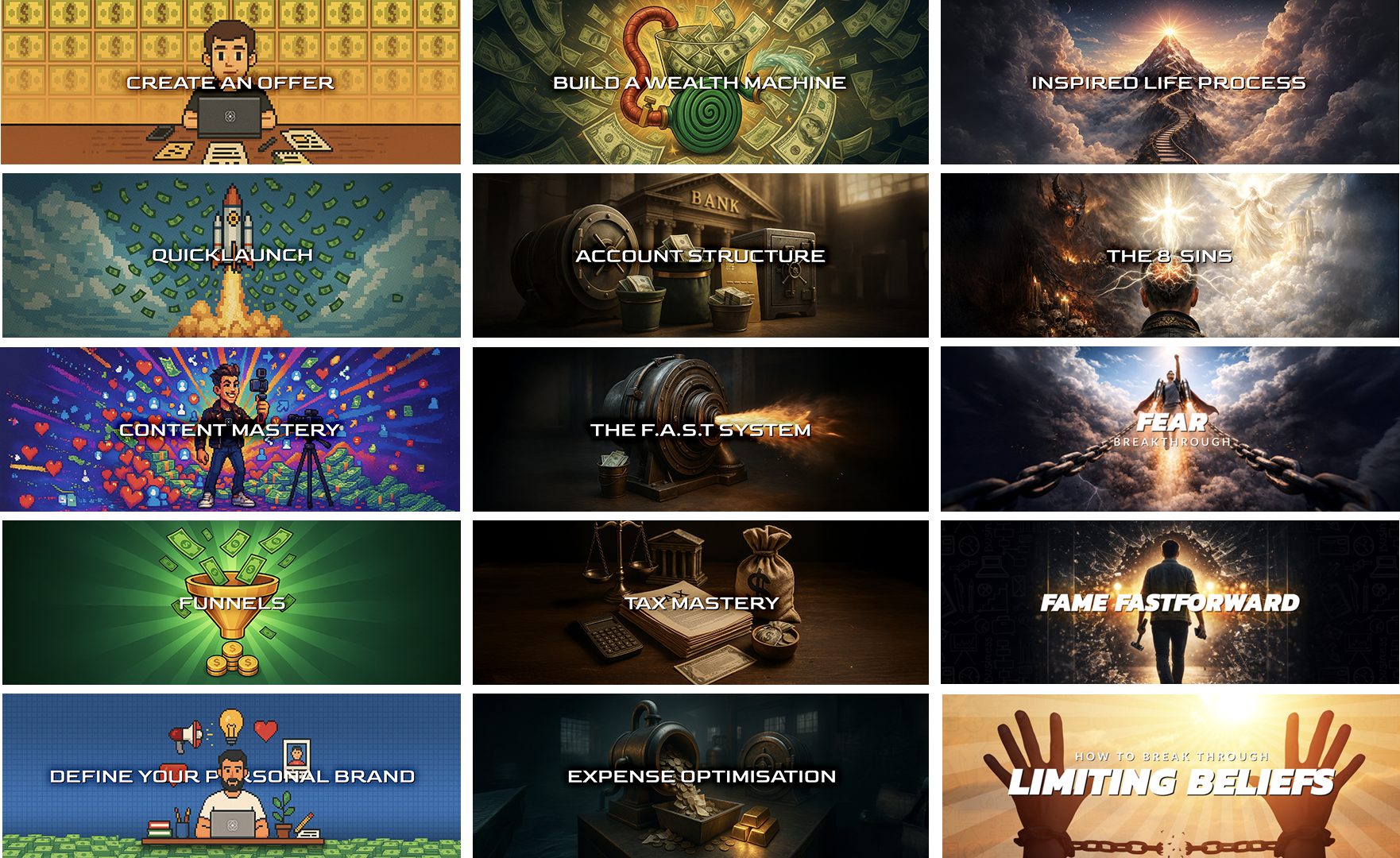 Modern Freedom curriculum — 37 masterclasses